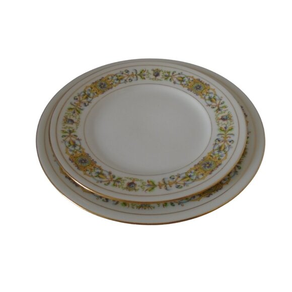 Antique William Guerin & Co Limoges "GUE23" "Blue Devil" Salad Bread Plates Set - Picture 2 of 7